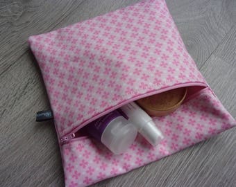 Collection "Candy cane" toiletries/cosmetics bag / pink / sweet pouch!