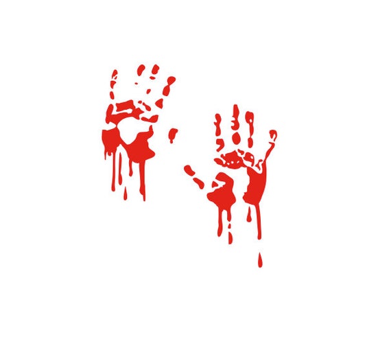 Download Bloody Hand Print SVG