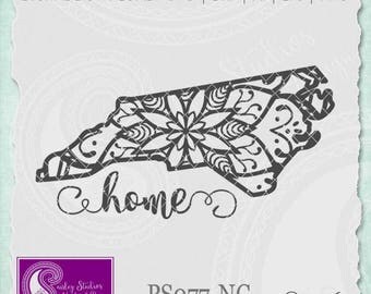 North Carolina Mandala Svg, North Carolina State SVG, North Carolina SVG, North Carolina State Pride, Silhouette Cut File, Cricut Cut File