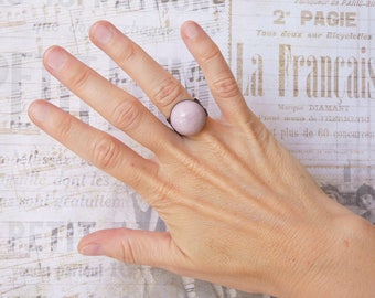 Womens Cabochon Ring, Ceramic Ring, Adjustable Ring, Teen Girls Gift, Artisan Ring, Handmade Jewelry, Back to School