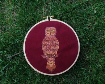 Owl, Embroidery Design, Home Decor, Embroidery Hoop