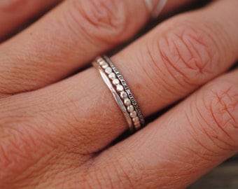 Set of 3 Stacker Rings | Sterling Silver