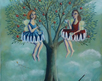 Drinking Tea in the Apple Tree