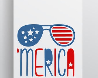 America SVG; Fourth of July SVG; Merica; America; Cricut Cut file; Silhouette Cut file; Cameo File; SVG file;