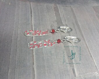 Etched Silver Earrings
