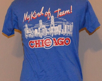 Vintage Chicago Cubs Shirt 80's My Kind of Town Screen Stars L Large Cotton Blend