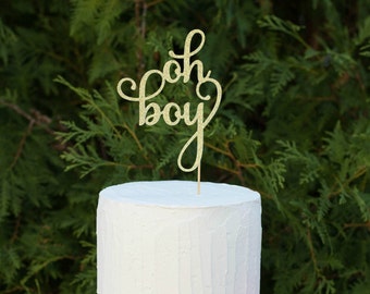 oh boy, Baby shower cake topper, Cake topper ,Baby shower,baby shower decorations, oh boy cake topper, pregnancy reveal decorations