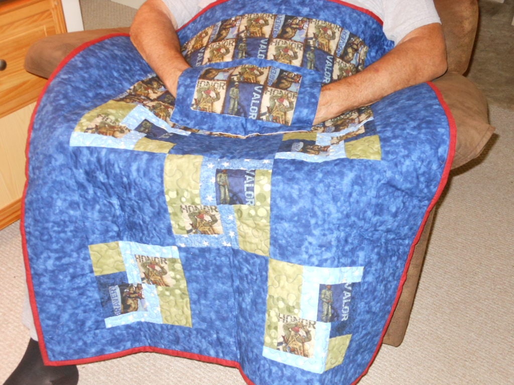 Military Veteran Lap or Wheelchair Quilt