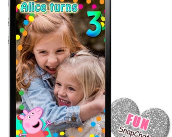 Peppa Pig Birthday 'Confetti' Snapchat geofilter ~ Snapchat filter ~ Customized Geofilter ~ Birthday Geofilter ~ Peppa Pig Birthday