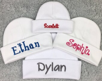 Personalized preemie hat, micro preemie - personalized baby gift, baby shower gift, newborn pictures, take home outfit, monogrammed gift