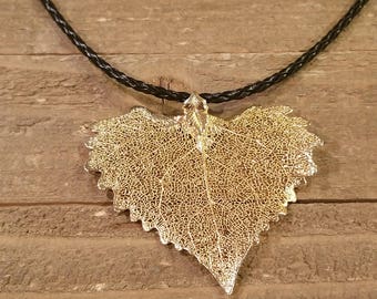 Tree leaf necklace | Etsy