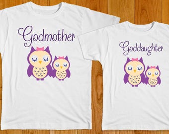 godmother and goddaughter matching shirts