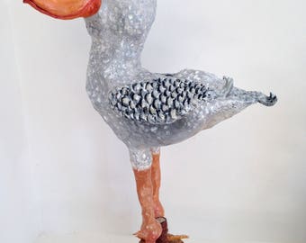 Prince sailor, paper mache bird creature
