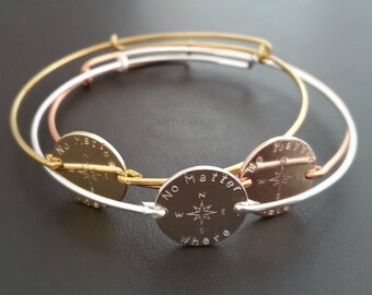 Best Friend Bracelet | 2 3 4 Sisters | Adjustable | Friendship Bracelet | Compass Bracelet | Personalized Disc Bracelet