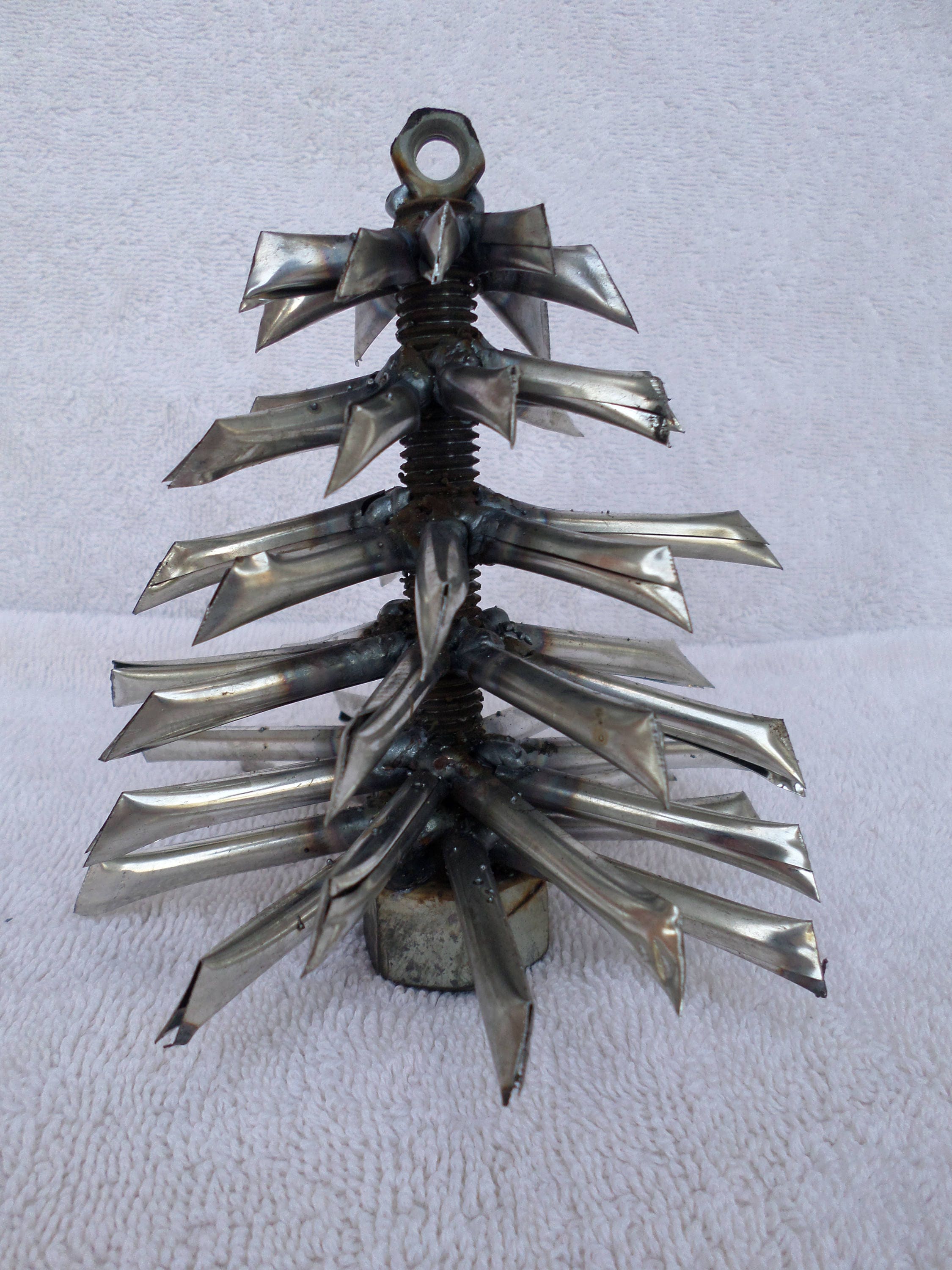 Christmas Tree welded from scrap metal