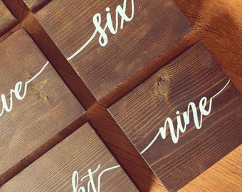 Rustic Wedding Table Numbers | Wedding Decor