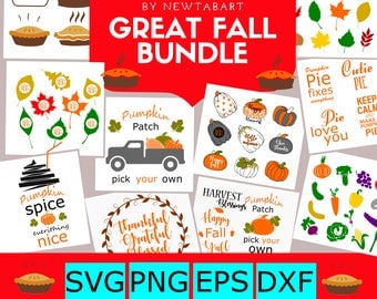 Fall SVG Bundle svg Autumn SVG Bundle Fall SVG It's Fall Y'all svg Thanksgiving Svg svg file for Cricut Silhouette Fall Cut Files