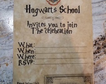Harry Potter Hogwarts Birthday Invitation