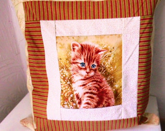 Kitten cat cushion pattern cushion / make hand/S 87