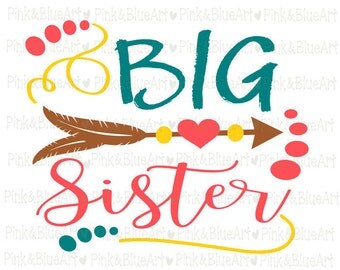 Big Sister SVG Clipart Cut Files Silhouette Cameo Svg for Cricut and Vinyl File cutting Digital cuts file DXF Png Pdf Eps