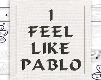 I feel like Pablo Instant download Yeezus PDF file Kenye West embroidery Yeezus Embroidery patch pattern Pdf pattern Yeezy PDF EE0017
