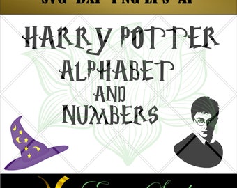 Harry potter svg, Studio font,Letter svg, Numbers svg, files for cricut,svg files,Cricut Downloads, Digital Download, Instant Download