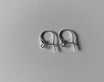 2 wires with ball 17MM 925 Sterling Silver earrings