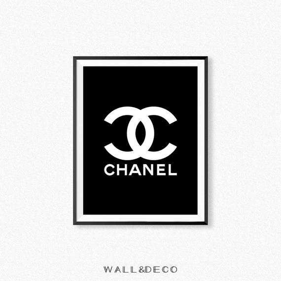 Chanel print chanel logo fashion wall art chanel poster