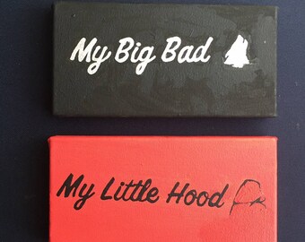 My Big Bad/ My Little Hood- Big/Little Canvases