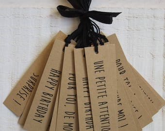 Set of 20 labels Kraft gift Tag