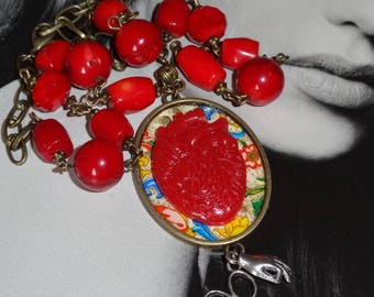 The heart dream catcher (necklace and anatomically correct cabochon)