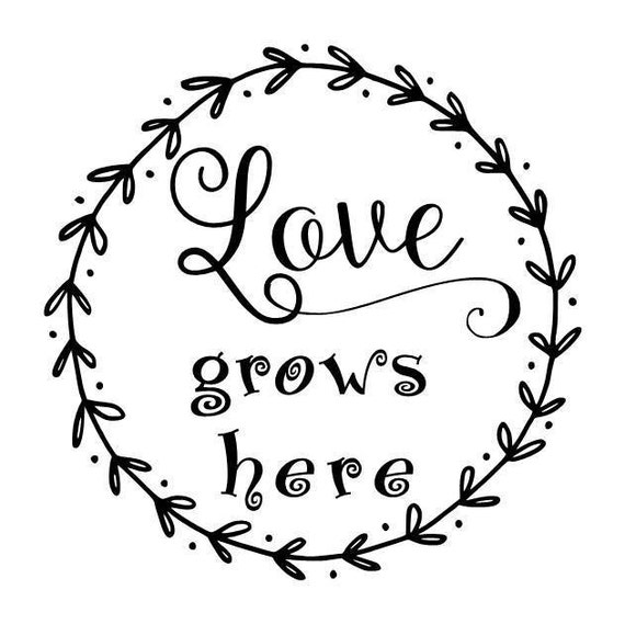 Love grows here wall decal