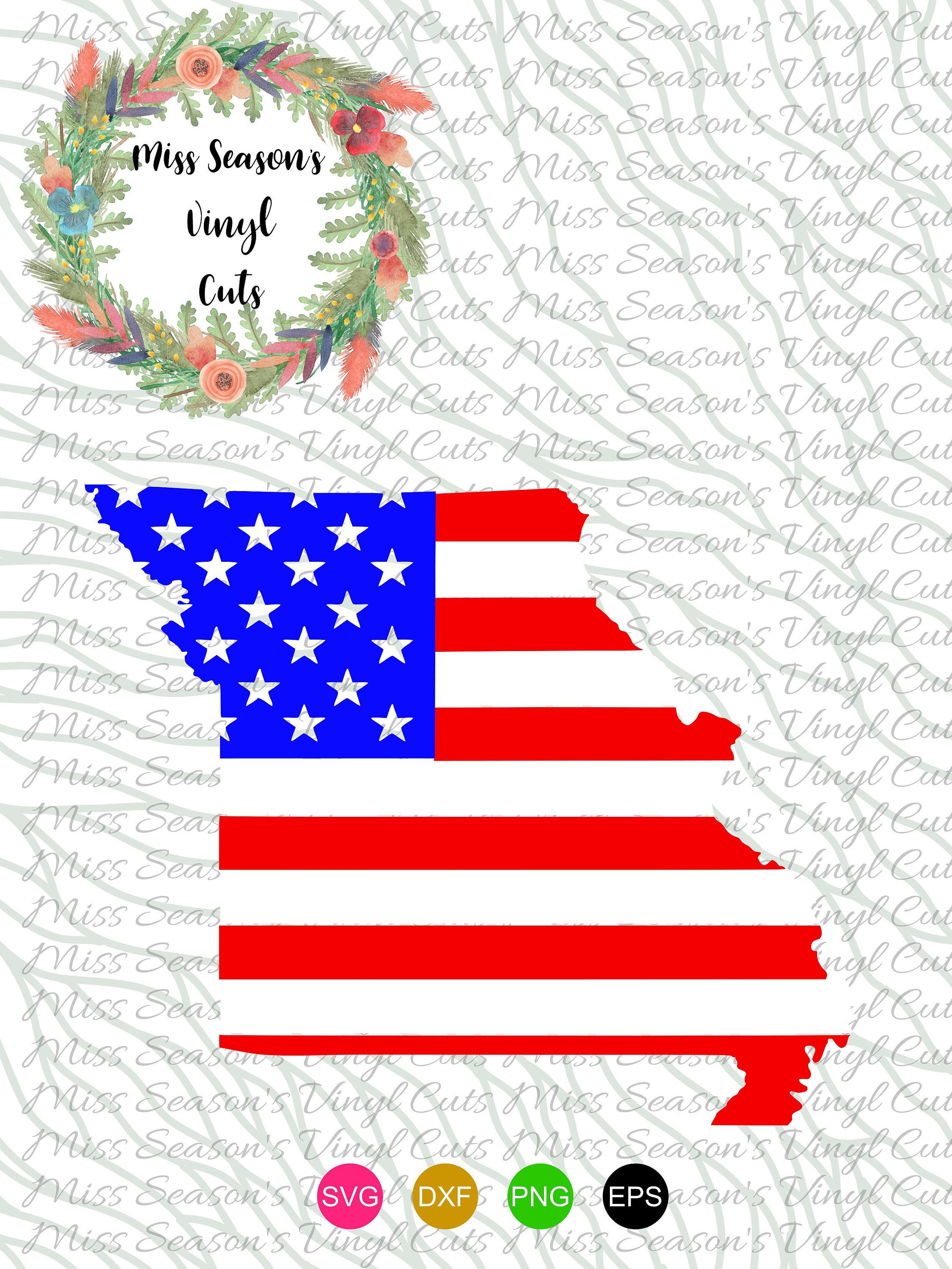 American Flag svg Missouri outline America Patriotic Svg