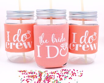 Bachelorette Party Cups, Coole, I Do Crew, Bachelorette Favors, Bridesmaid Cups, Coral