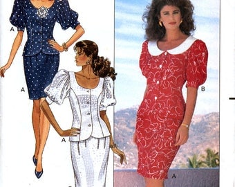 Butterick 6314 Sewing Pattern for Misses' / Misses' Petite Top and Skirt - Uncut - Size 14, 16, 18