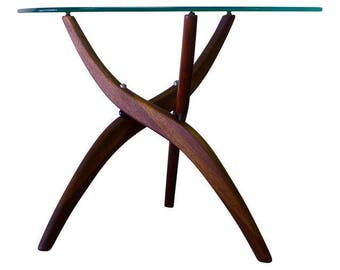 ROSEWOOD + GLASS Mid Century MODERN Coffee Table Forest Wilson