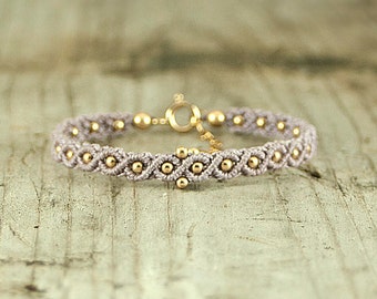 beaded bracelet, Bohemian Jewelry, macrame bracelet, purple bracelet, Boho Bracelets, Boho Christmas Gift for Her, Boho Chic Jewelry, Unique