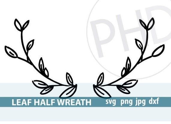Download Leaf Half Wreath File-svg png jpg dxf