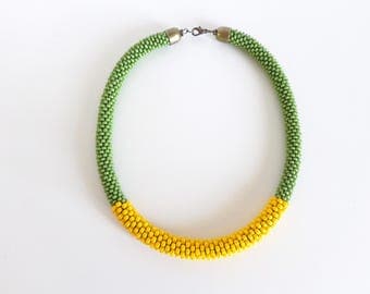 COLLANA PERLA VINTAGE Con Perline Oro Giallo 14K Fibbia Aragosta