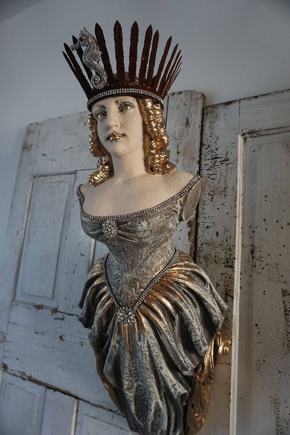 Ship figurehead lady statue wall hanging nautical figure head