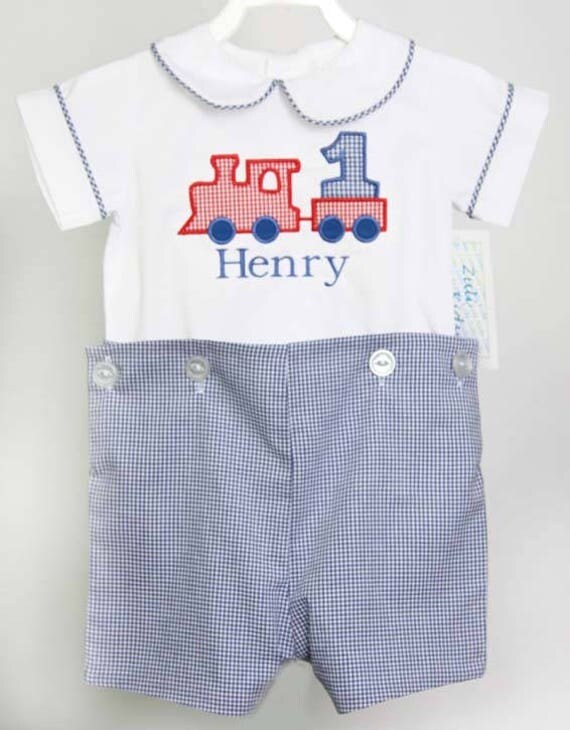 Train outfit Baby Boy Clothes Personalized Birthday 1st
