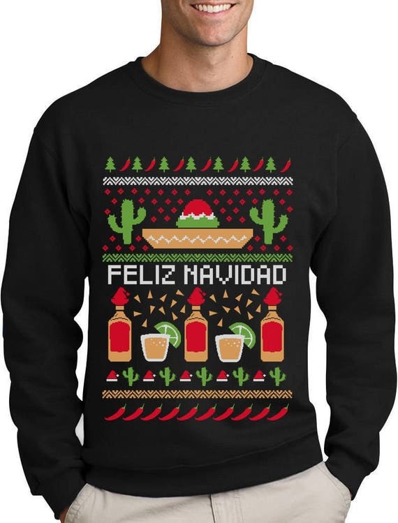 Feliz Navidad Mexican Ugly Christmas Sweater Funny Xmas