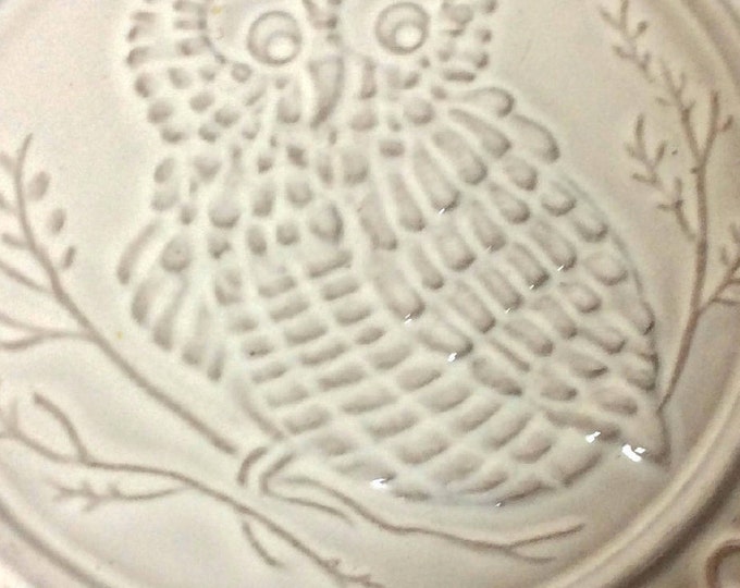 Vintage Frankoma Trivet, Frankoma Pottery, Owl Decor, Kitchen Hot Plate, Housewarming Gift, Owl Trivet, Gift for Her, Gift For Mom