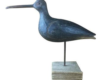 Hand Carved Shorebird c.1930s