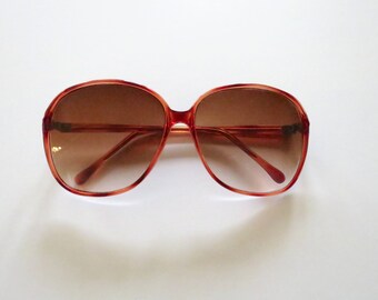 70s Sunglasses 80s Oversized Large Eyeglasses Vintage Glasses Frames 1980s 1970s Red Burgundy Stranger Things Barb Glow Cosplay Costume
