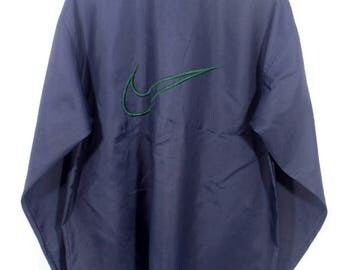 Vintage 90s Nike Navy Blue Swoosh Windbreaker Jacket Size Medium M / Vintage nike Windbreaker / Nike Jacket /