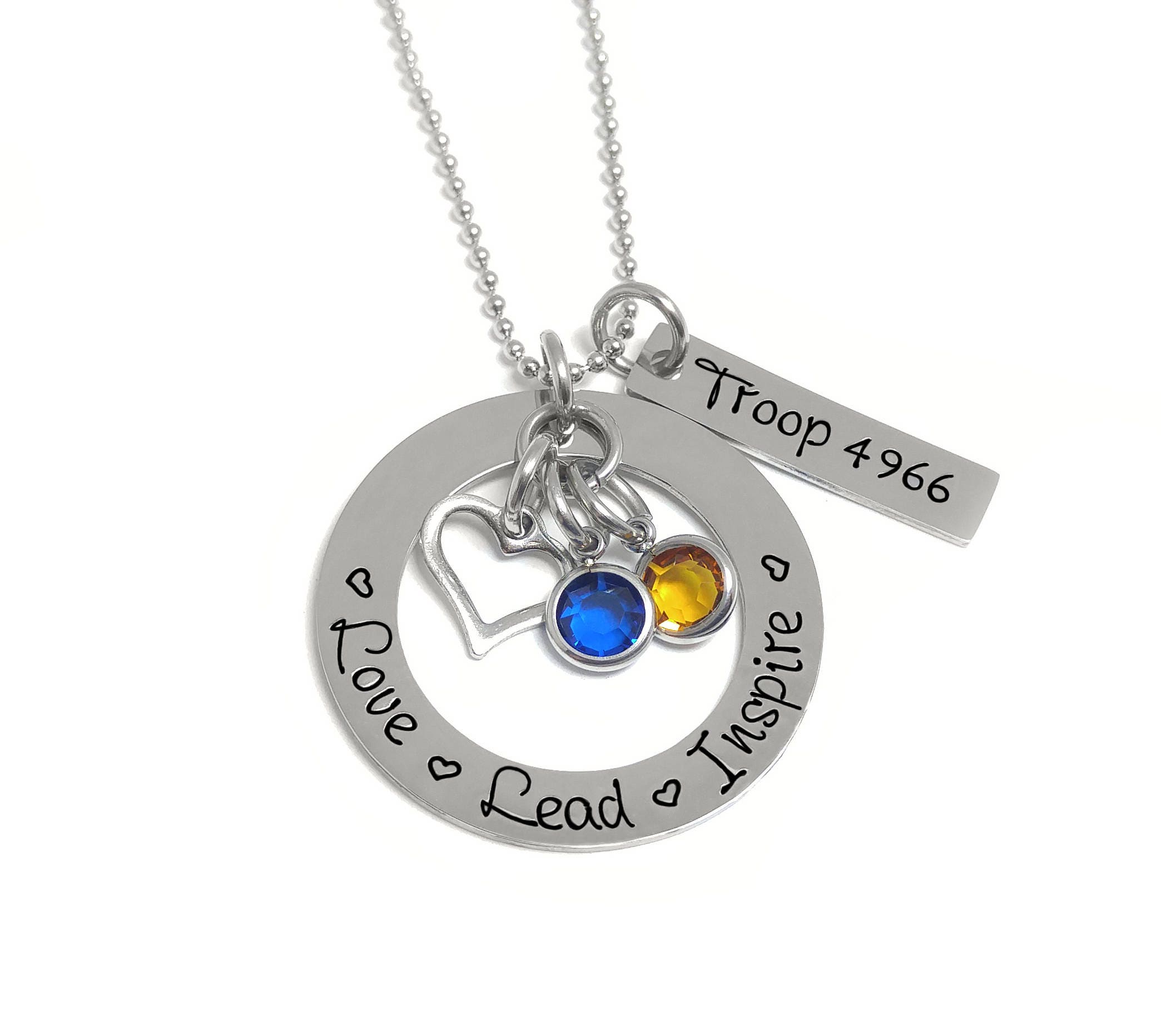 Scout Necklace Troop Necklace Scout Bridging Gifts Love