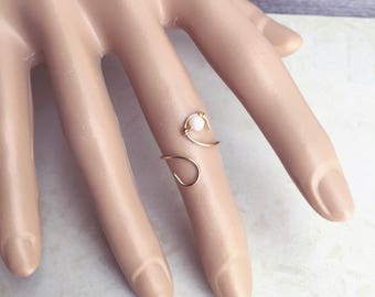 Gold Midi Ring, Gold Toe Ring, Midi Ring, Knuckle Ring, Bridesmaids Jewelry, Adjustable Ring, Statment Ring, Solitaire Ring, Engagement Ring