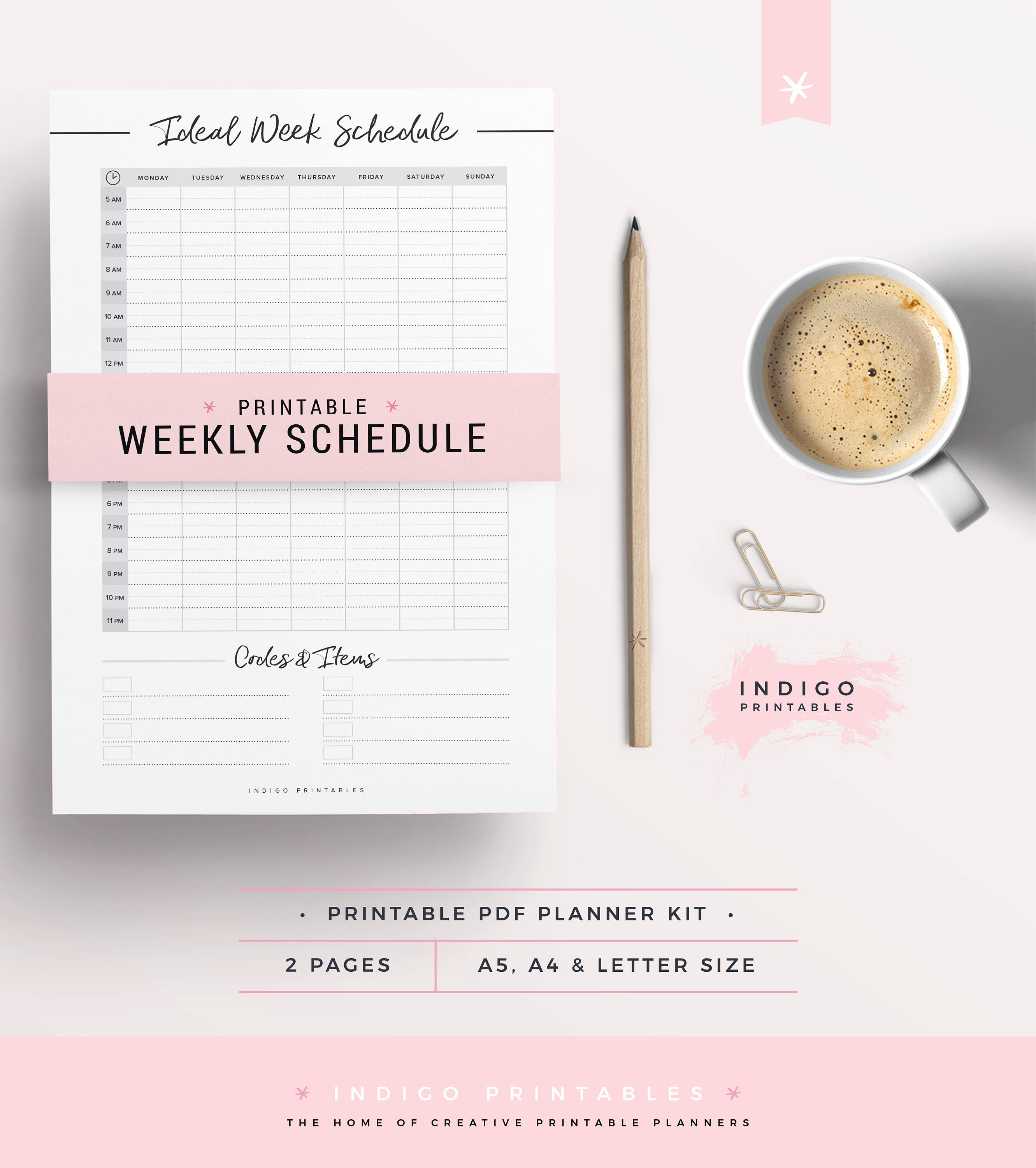 Weekly Schedule Printable Weekly Timetable Ideal Week