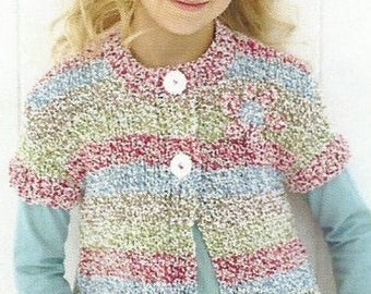Instant Download PDF - Quick and Easy Pretty Chunky Cardigan Knitting Pattern (44)